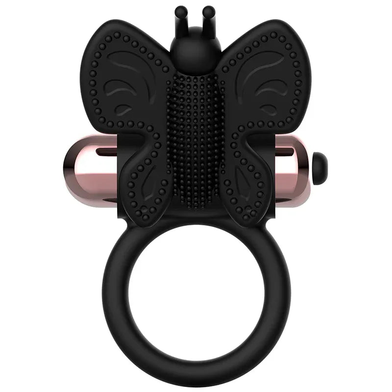 COQUETTE CHIC DESIRE - COCKRING SCHMETTERLING MIT VIBRATOR SCHWARZ/ GOLD - Vanelion Paradise