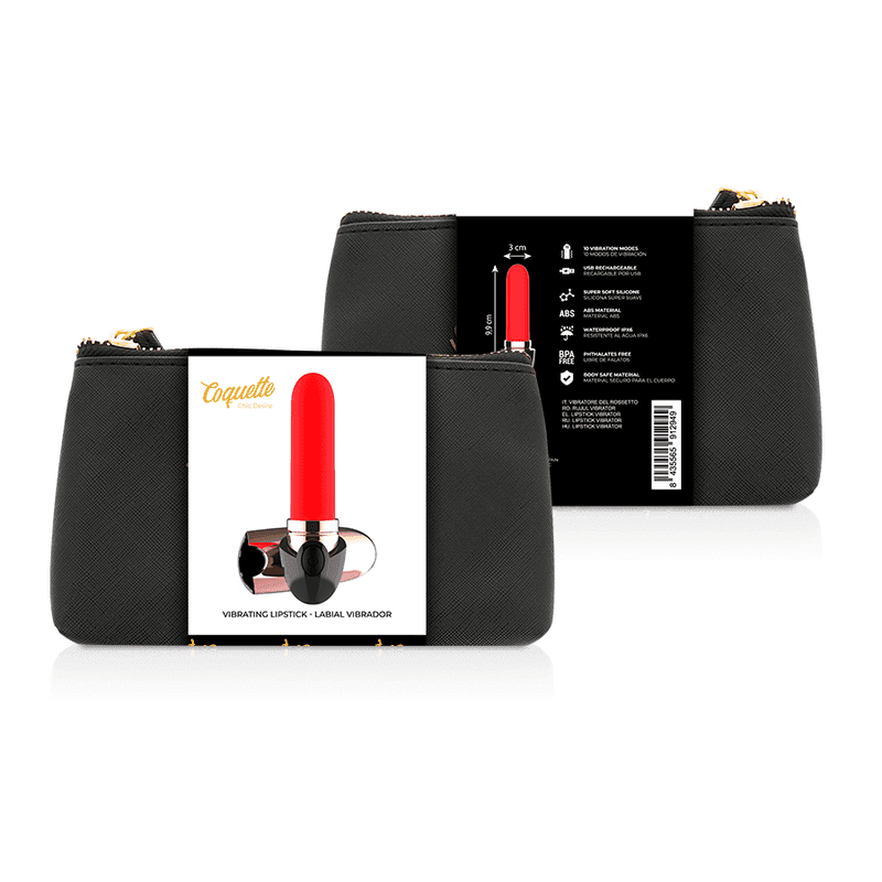 COQUETTE CHIC DESIRE - VIBRATOR WIEDERAUFLADBARER LIPPENSTIFT SCHWARZ/GOLD - Vanelion Paradise