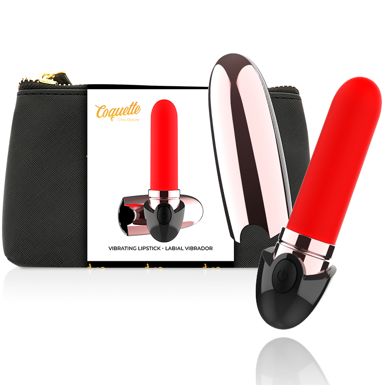 COQUETTE CHIC DESIRE - VIBRATOR WIEDERAUFLADBARER LIPPENSTIFT SCHWARZ/GOLD