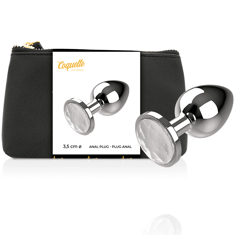 COQUETTE CHIC DESIRE - ANALPLUG METALL KLAR FARBE GRÖSSE M 3.5 X 8 CM - Vanelion Paradise