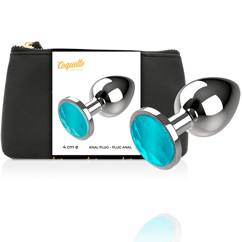 COQUETTE CHIC DESIRE - ANALPLUG METALLBLAU FARBE GRÖSSE L 4 X 9 CM - Vanelion Paradise