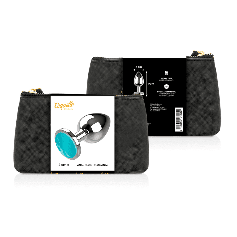 COQUETTE CHIC DESIRE - ANALPLUG METALLBLAU FARBE GRÖSSE L 4 X 9 CM - Vanelion Paradise