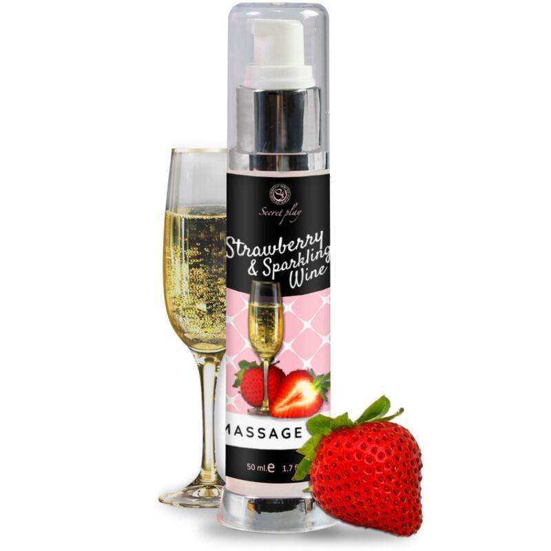 SECRETPLAY - ERDBEER- UND SEKT-MASSAGEÖL 50 ML - Vanelion Paradise