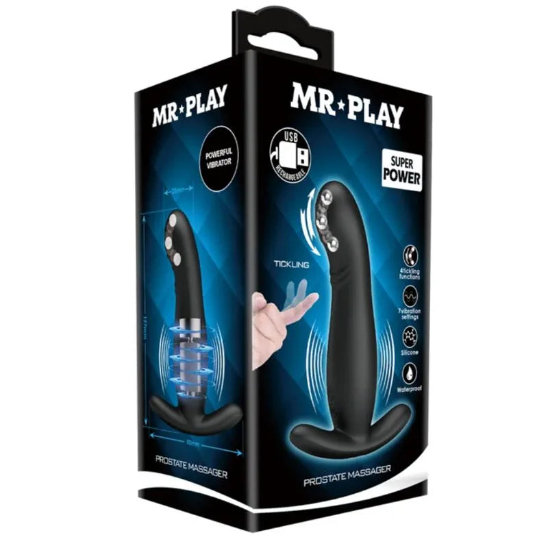MR PLAY - WIEDERAUFLADBARES SCHWARZES PROSTATAMASSAGER - Vanelion Paradise