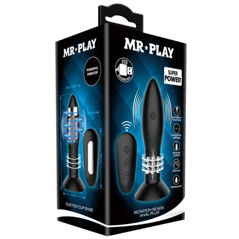 MR PLAY - STECKER MIT SCHWARZEN ROTIERENDEN BLLEN FERNBEDIENUNG - Vanelion Paradise