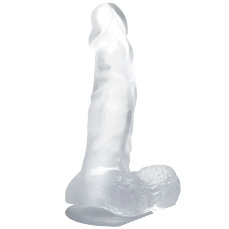BAILE - REALISTISCHER DILDO MIT SAUGNAPF UND HODEN 16.7 CM TRANSPARENT - Vanelion Paradise