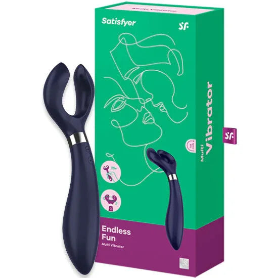 SATISFYER - ENDLESS FUN MULTI VIBRATOR 3 BLAU - Vanelion Paradise