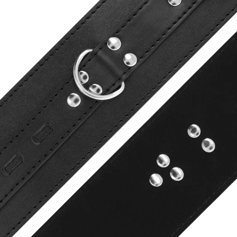 DARKNESS - HANDSCHELLEN AUS SCHWARZEM LEDER - Vanelion Paradise