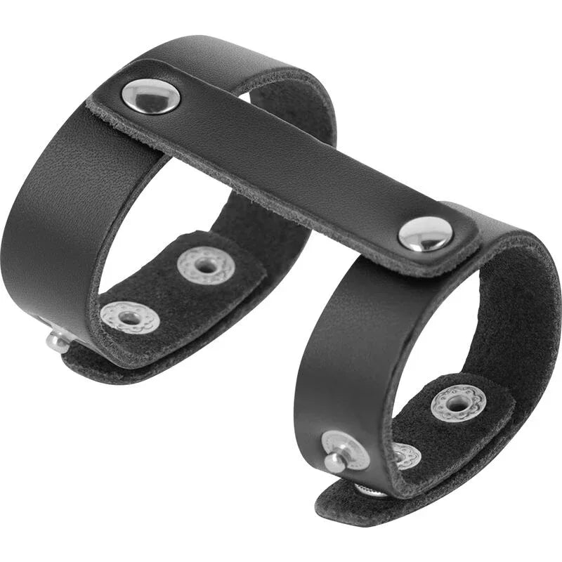Verstellbarer Penis- & Hodenring aus Kunstleder – Darkness Cock Harness - Vanelion Paradise