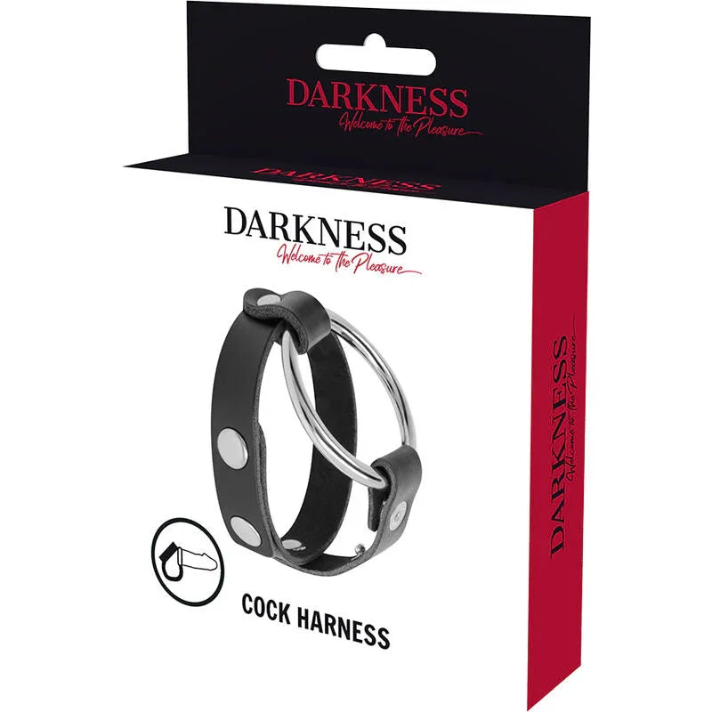 Verstellbarer Penis- & Hodenring aus Metall – Cock Harness von Darkness - Vanelion Paradise