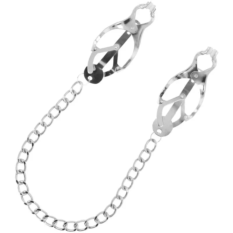 Metall-Nippelklemmen mit Kette – Darkness BDSM-Accessoire - Vanelion Paradise