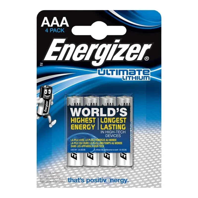 ENERGIZER - ULTIMATE LITHIUM AAA L92 LR03 1,5V *4 - Vanelion Paradise