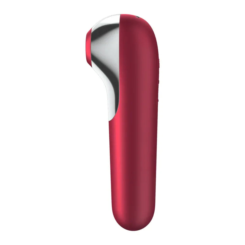 SATISFYER - DUAL LOVE VIBRATOR UND SAUGER MIT PULSIERTER LUFT ROT - Vanelion Paradise