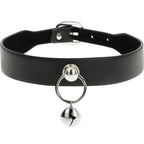 COQUETTE CHIC DESIRE - VEGANE LEDER-HALSKETTE DAMEN-ACCESSOIRE RASSEL/REIFEN - Vanelion Paradise