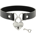 COQUETTE CHIC DESIRE - VEGANE LEDER-HALSKETTE MIT HERZ-ACCESSOIRE MIT SCHLÜSSEL - Vanelion Paradise