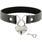 COQUETTE CHIC DESIRE - VEGANE LEDER-HALSKETTE MIT HERZ-ACCESSOIRE MIT SCHLÜSSEL - Vanelion Paradise