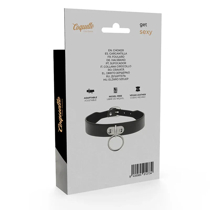 COQUETTE CHIC DESIRE - HALSKETTE AUS VEGANEM LEDER FETISCH-ACCESSOIRE - Vanelion Paradise