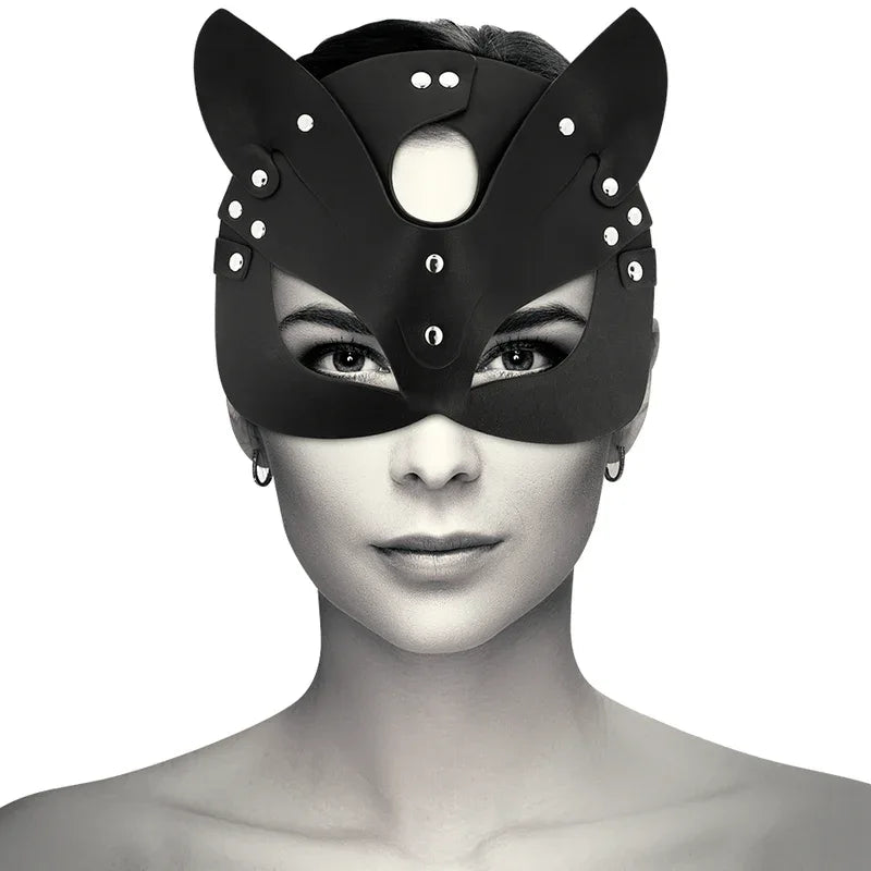 COQUETTE CHIC DESIRE - VEGANE LEDERMASKE MIT KATZENOHREN - Vanelion Paradise