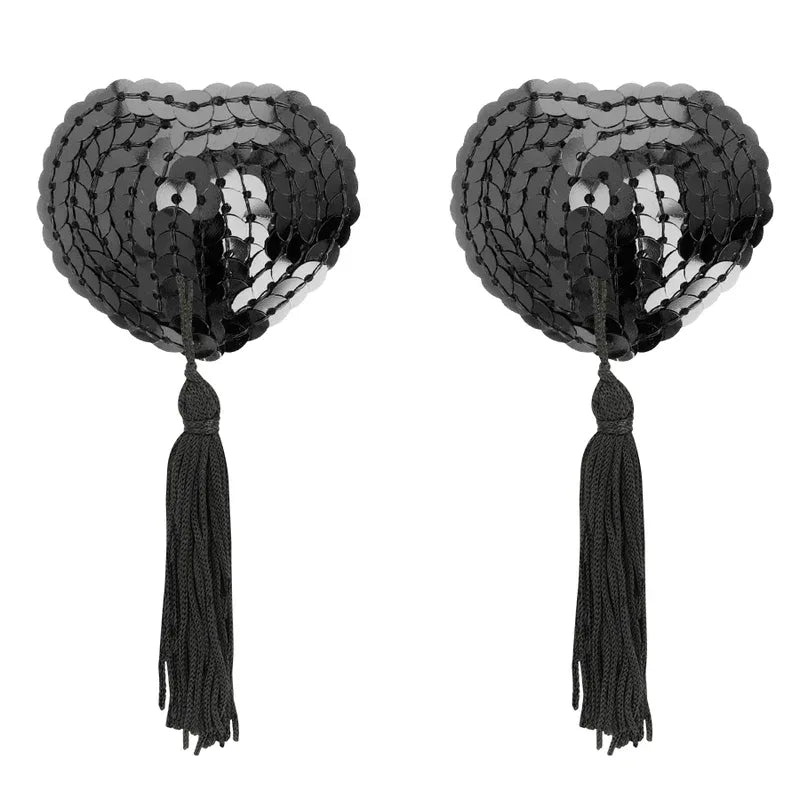 COQUETTE CHIC DESIRE - SCHWARZE PAILLETTEN-NIPPELABDECKUNGEN - Vanelion Paradise