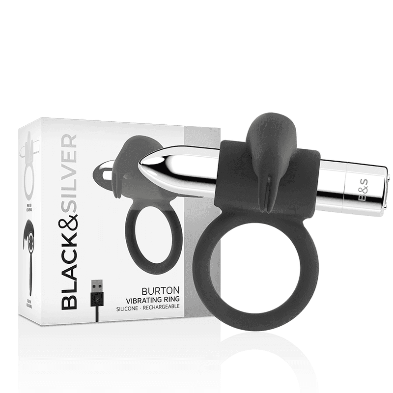 BLACK&SILVER - BURTON WIEDERAUFLADBARER RING 10 VIBRATIONSMODI - Vanelion Paradise