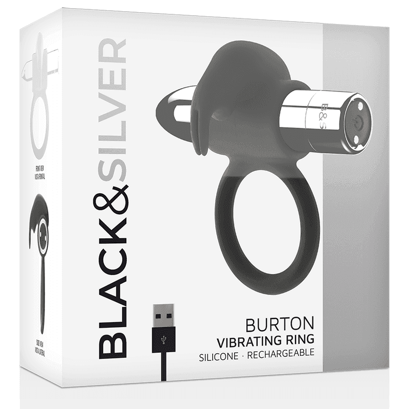 BLACK&SILVER - BURTON WIEDERAUFLADBARER RING 10 VIBRATIONSMODI - Vanelion Paradise