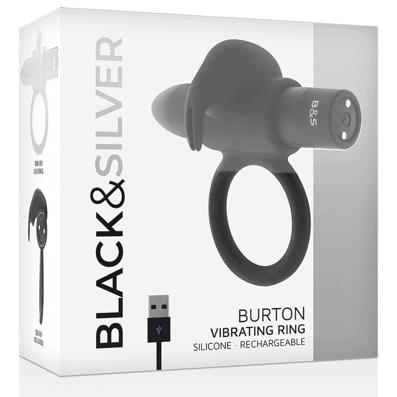BLACK&SILVER - BURTON RING 10 VIBRATIONSMODI SCHWARZ - Vanelion Paradise