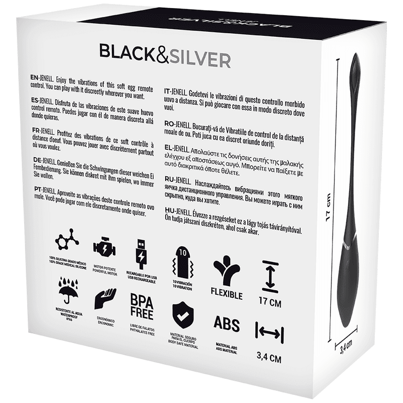 BLACK&SILVER - JENELL WIEDERAUFLADBARES VIBRIEREI - Vanelion Paradise