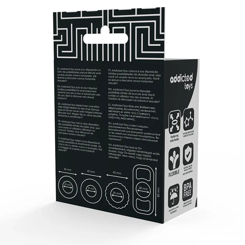 ADDICTED TOYS - COCK RING SET 4 STÜCK - Vanelion Paradise