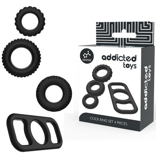 ADDICTED TOYS - COCK RING SET 4 STÜCK