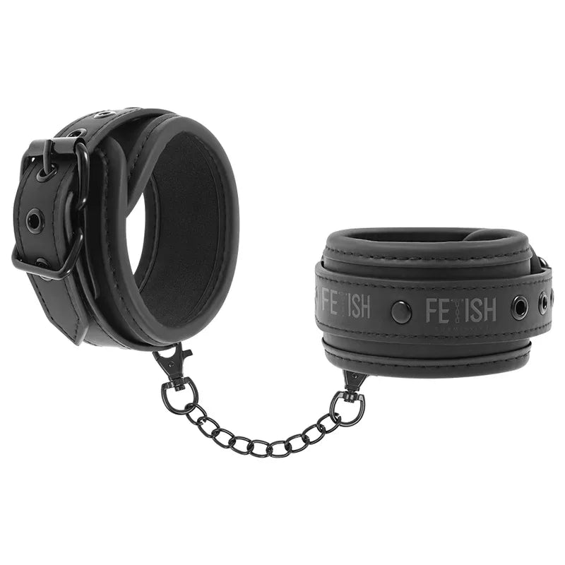 FETISH SUBMISSIVE – Vegane Lederhandschellen mit Neopren-Futter - Vanelion Paradise