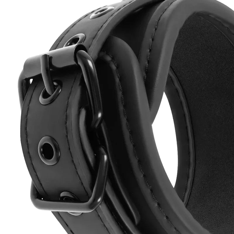 FETISH SUBMISSIVE - POSITION MIT OFFENEN BEINEN UND HANDSCHELLEN MIT NEOPREN-FUTTER - Vanelion Paradise