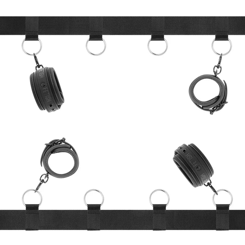 FETISH SUBMISSIVE - LUXUS-BETTBAND-SET MIT NEOPREN-FUTTER - Vanelion Paradise