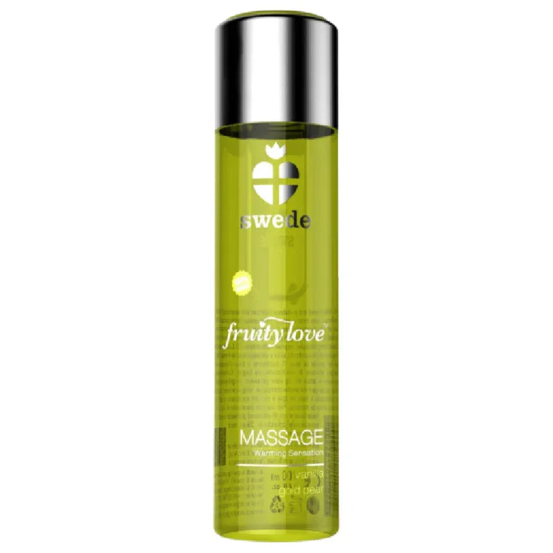 SWEDE - FRUITY LOVE MASSAGEÖL MIT WÄRMENDEM EFFEKT VANILLE UND GOLDBIRNE 120 ML - Vanelion Paradise