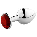 Secretplay Analplug rot M – Metall, Diamant-Basis, 8,5 cm für intensive Lustmomente - Vanelion Paradise
