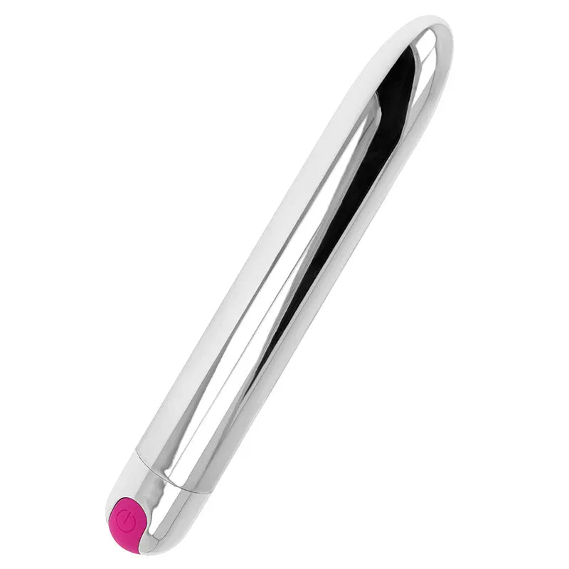 OHMAMA - WIEDERAUFLADBARER SILBERVIBRATOR 10 MODI 18,5 CM - Vanelion Paradise