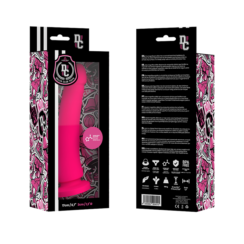 DELTA CLUB - TOYS ROSA DILDO MEDIZINISCHES SILIKON 17 CM -O- 3 CM