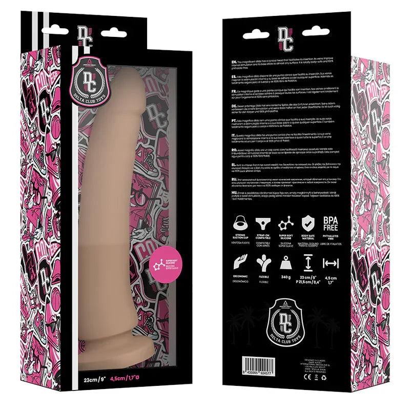 DELTA CLUB - TOYS NATÜRLICHER DILDO AUS MEDIZINISCHEM SILIKON 23 CM -O- 4.5 CM - Vanelion Paradise