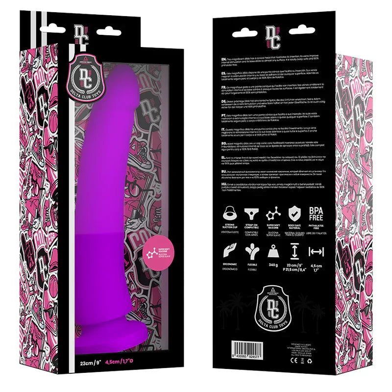 DELTA CLUB - TOYS LILA DILDO MEDIZINISCHES SILIKON 23 CM -O- 4.5 CM - Vanelion Paradise