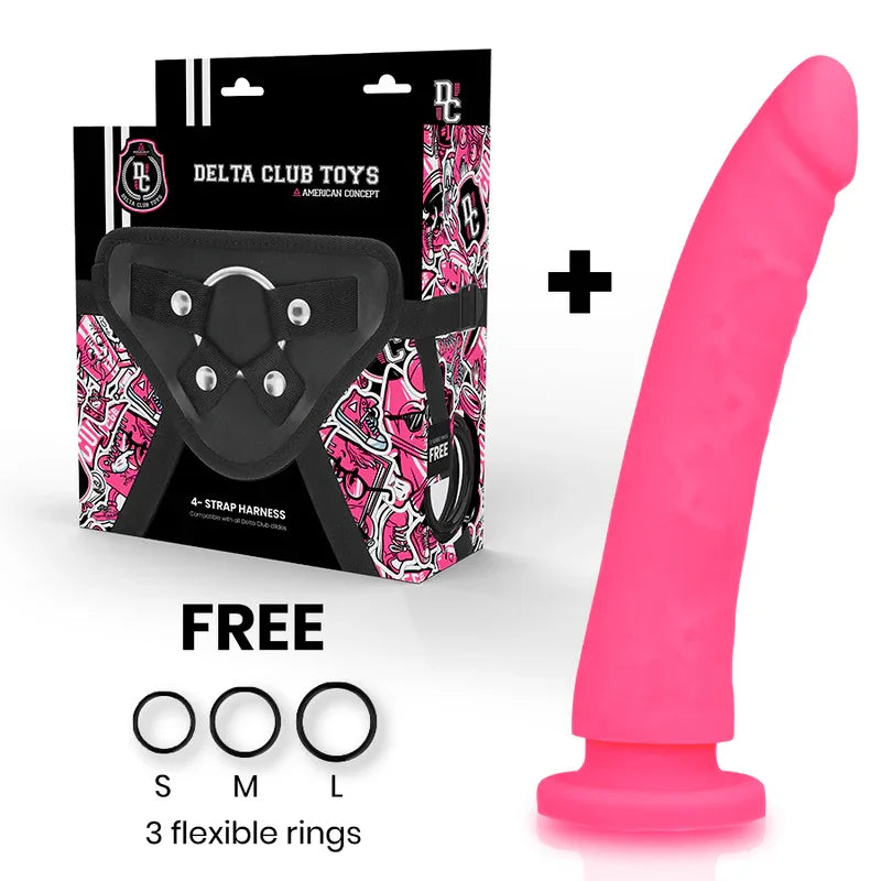 DELTA CLUB - TOYS GURT + DONG ROSA SILIKON 23 CM -O- 4.5 CM - Vanelion Paradise