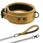 FETISH SUBMISSIVE ORIGEN - NEOPRENGEFÜTTERTE HALSKETTE MIT KETTE - Vanelion Paradise