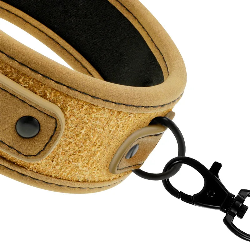 FETISH SUBMISSIVE ORIGEN - NEOPRENGEFÜTTERTE HALSKETTE MIT KETTE - Vanelion Paradise