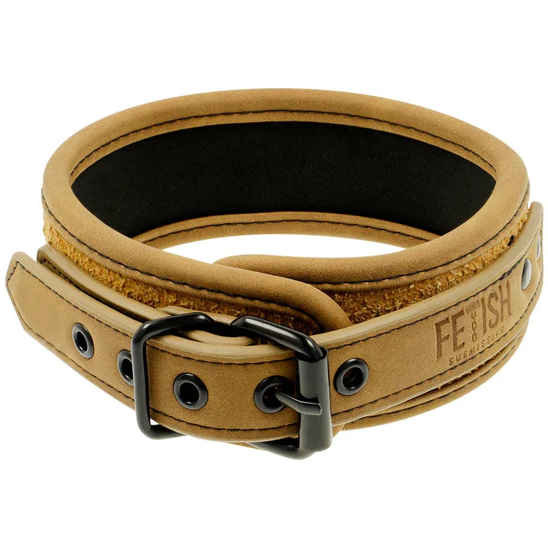 FETISH SUBMISSIVE ORIGEN - NEOPRENGEFÜTTERTE HALSKETTE MIT KETTE - Vanelion Paradise