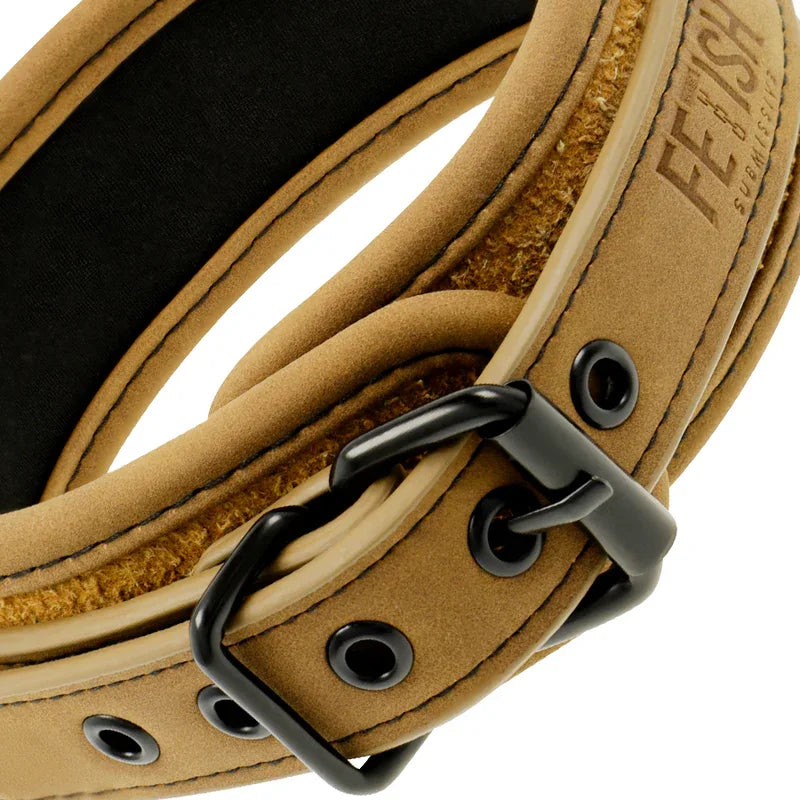 FETISH SUBMISSIVE ORIGEN - NEOPRENGEFÜTTERTE HALSKETTE MIT KETTE - Vanelion Paradise