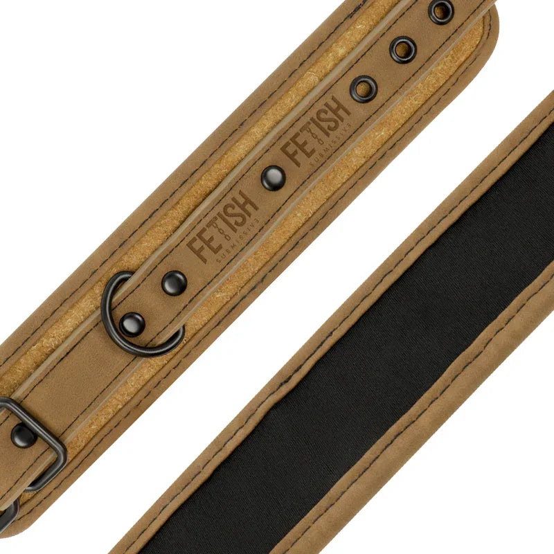 FETISH SUBMISSIVE ORIGEN - VEGANE LEDERHANDSCHELLEN MIT NEOPRENFUTTER - Vanelion Paradise