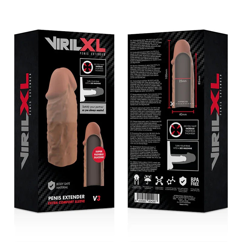 VIRILXL - FLÜSSIGE SILIKON V3 BRAUNE PENISVERLÄNGERUNG - Vanelion Paradise