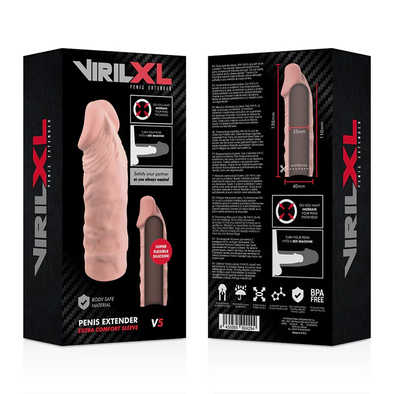 VIRILXL - NATÜRLICHE PENISVERLÄNGERUNG AUS FLÜSSIGEM SILIKON V5 - Vanelion Paradise