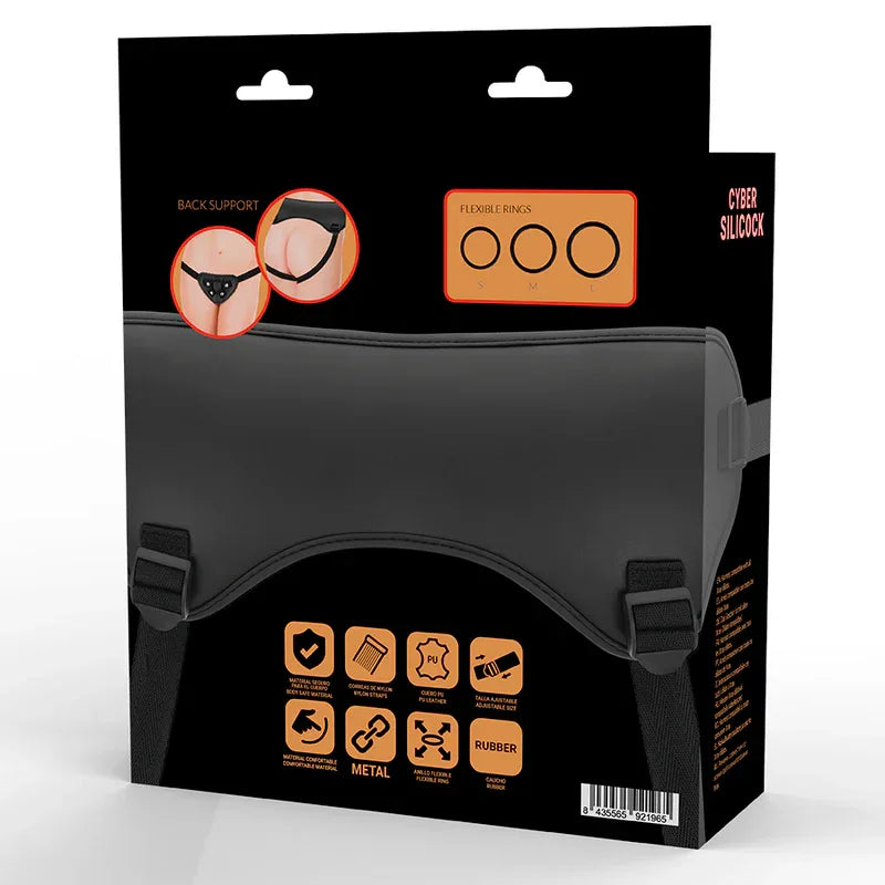 CYBER SILICOCK - STRAP-ON-GURT MIT 3 RINGEN GRATIS - Vanelion Paradise