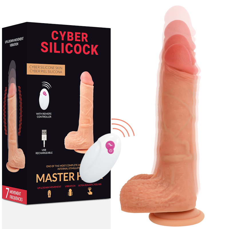 CYBER SILICOCK - FERNBEDIENUNG REALISTISCH MASTER HUCK 20.9 CM -O- 4 CM