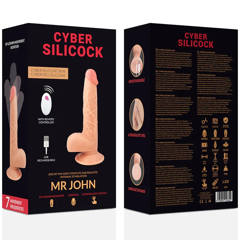 CYBER SILICOCK - FERNBEDIENUNG REALISTISCH MR JOHN 23.88 CM -O- 4.3 CM - Vanelion Paradise