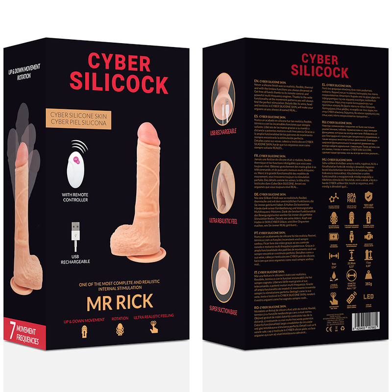 CYBER SILICOCK - FERNBEDIENUNG REALISTISCH MR RICK 20.9 CM -O- 4 CM